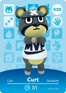 Curt Animal Crossing Amiibo Card - Animal Crossing Cards - Series 1