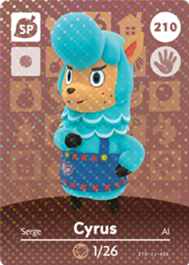 Cyrus Animal Crossing Amiibo Card - Animal Crossing Cards - Series 3