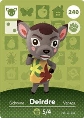 Deirdre Animal Crossing Amiibo Card - Animal Crossing Cards - Series 3