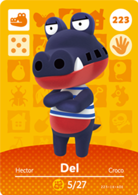 Del Animal Crossing Amiibo Card - Animal Crossing Cards - Series 3