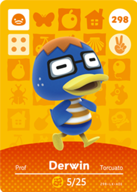 Derwin Animal Crossing Amiibo Card - Animal Crossing Cards - Series 3