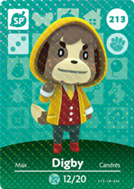 Digby Animal Crossing Amiibo Card - Animal Crossing Cards - Series 3