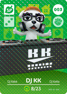 DJ KK Animal Crossing Amiibo Card - Animal Crossing Cards - Series 1