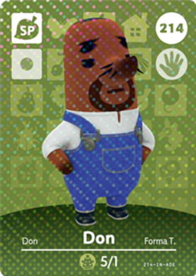 Don Resetti Animal Crossing Amiibo Card - Animal Crossing Cards - Series 3