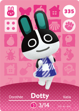 Dotty Animal Crossing Amiibo Card - Animal Crossing Cards - Series 4