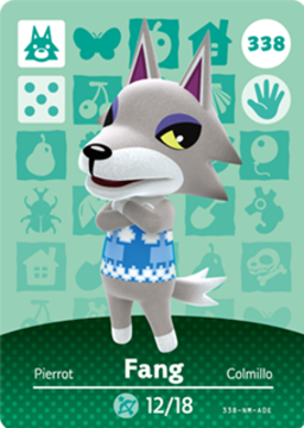 Fang Animal Crossing Amiibo Card - Animal Crossing Cards - Series 4