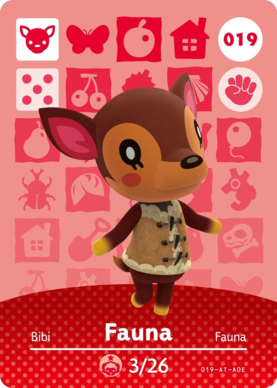 Fauna Animal Crossing Amiibo Card - Animal Crossing Cards - Series 1