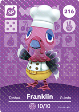 Franklin Animal Crossing Amiibo Card - Animal Crossing Cards - Series 3