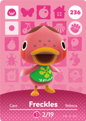 Freckles Animal Crossing Amiibo Card - Animal Crossing Cards - Series 3