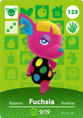 Fuchsia Animal Crossing Amiibo Card - Animal Crossing Cards - Series 2