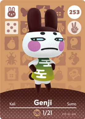 Genji Animal Crossing Amiibo Card - Animal Crossing Cards - Series 3