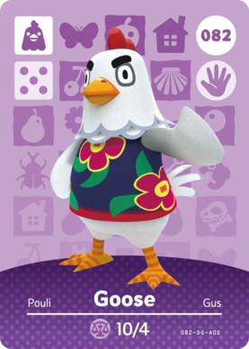 Goose Animal Crossing Amiibo Card - Animal Crossing Cards - Series 1