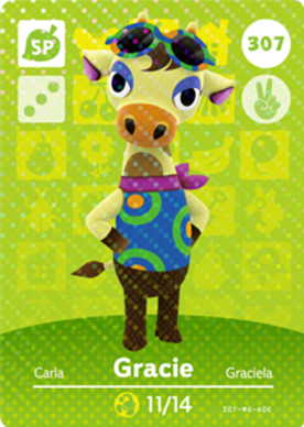 Gracie Animal Crossing Amiibo Card - Animal Crossing Cards - Series 4