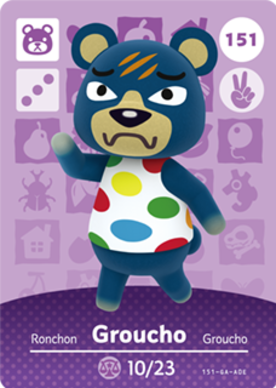 Groucho Animal Crossing Amiibo Card - Animal Crossing Cards - Series 2