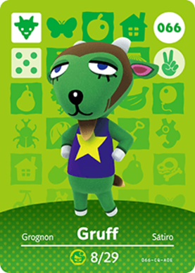 Gruff Animal Crossing Amiibo Card - Animal Crossing Cards - Series 1