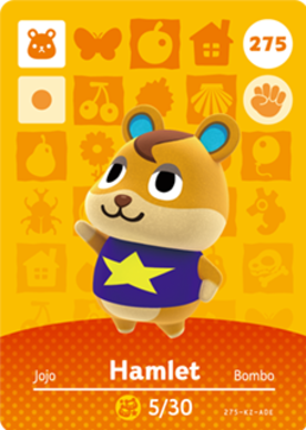 Hamlet Animal Crossing Amiibo Card - Animal Crossing Cards - Series 3