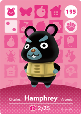 Hamphrey Animal Crossing Amiibo Card - Animal Crossing Cards - Series 2