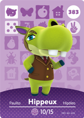 Hippeux Animal Crossing Amiibo Card - Animal Crossing Cards - Series 4