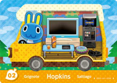 Hopkins Animal Crossing Amiibo Card - Animal Crossing Cards - New Leaf Welcome Amiibo Series