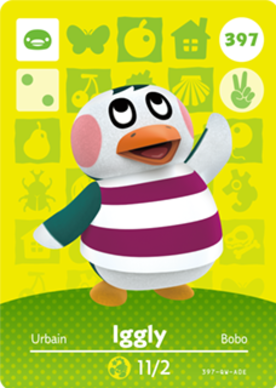 Iggly Animal Crossing Amiibo Card - Animal Crossing Cards - Series 4