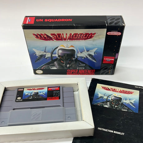 An image of the game, console, or accessory UN Squadron - (CIB) (Super Nintendo)