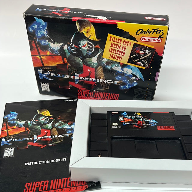 An image of the game, console, or accessory Killer Instinct (missing CD) - (CIB) (Super Nintendo)