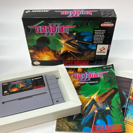 An image of the game, console, or accessory Gradius III - (CIB) (Super Nintendo)