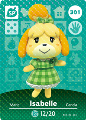 Isabelle Animal Crossing Amiibo Card - Animal Crossing Cards - Series 4