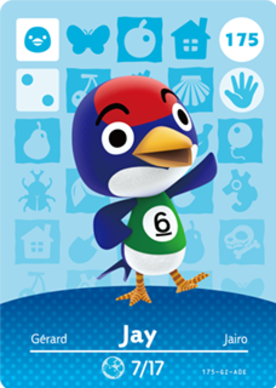 Jay Animal Crossing Amiibo Card - Animal Crossing Cards - Series 2