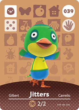 Jitters Animal Crossing Amiibo Card - Animal Crossing Cards - Series 1