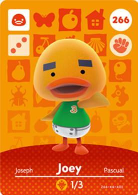 Joey Animal Crossing Amiibo Card - Animal Crossing Cards - Series 3