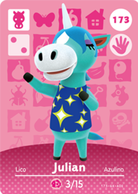 Julian Animal Crossing Amiibo Card - Animal Crossing Cards - Series 2