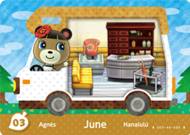 June Animal Crossing Amiibo Card - Animal Crossing Cards - New Leaf Welcome Amiibo Series