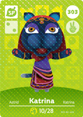 Katrina Animal Crossing Amiibo Card - Animal Crossing Cards - Series 4