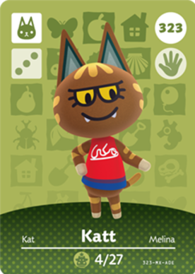 Katt Animal Crossing Amiibo Card - Animal Crossing Cards - Series 4