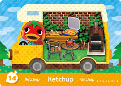 Ketchup Animal Crossing Amiibo Card - Animal Crossing Cards - New Leaf Welcome Amiibo Series