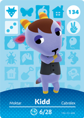 Kidd Animal Crossing Amiibo Card - Animal Crossing Cards - Series 2