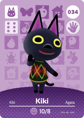 Kiki Animal Crossing Amiibo Card - Animal Crossing Cards - Series 1