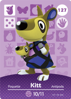 Kitt Animal Crossing Amiibo Card - Animal Crossing Cards - Series 2