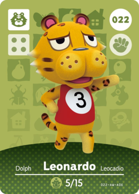 Leonardo Animal Crossing Amiibo Card - Animal Crossing Cards - Series 1