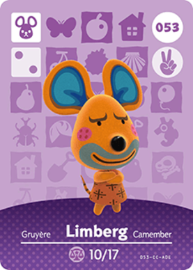 Limberg Animal Crossing Amiibo Card - Animal Crossing Cards - Series 1