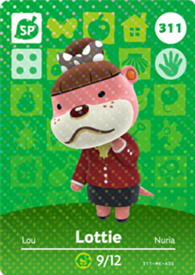 Lottie Animal Crossing Amiibo Card - Animal Crossing Cards - Series 4