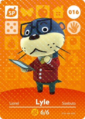 Lyle Animal Crossing Amiibo Card - Animal Crossing Cards - Series 1