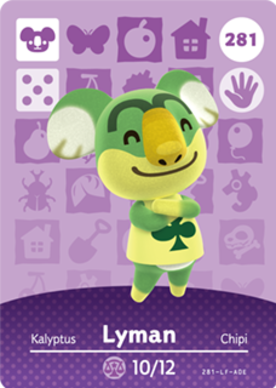 Lyman Animal Crossing Amiibo Card - Animal Crossing Cards - Series 3