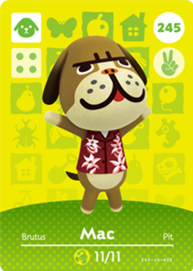 Mac Animal Crossing Amiibo Card - Animal Crossing Cards - Series 3