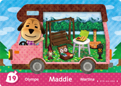 Maddie Animal Crossing Amiibo Card - Animal Crossing Cards - New Leaf Welcome Amiibo Series