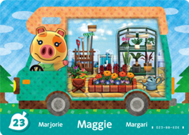 Maggie Animal Crossing Amiibo Card - Animal Crossing Cards - New Leaf Welcome Amiibo Series