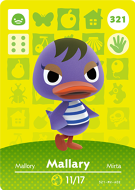 Mallary Animal Crossing Amiibo Card - Animal Crossing Cards - Series 4