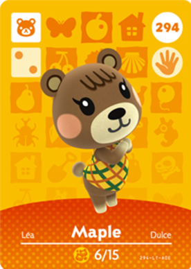 Maple Animal Crossing Amiibo Card - Animal Crossing Cards - Series 3