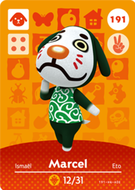 Marcel Animal Crossing Amiibo Card - Animal Crossing Cards - Series 2